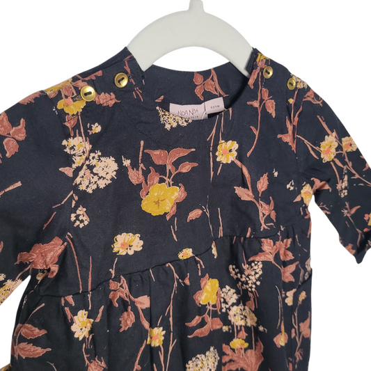 Festliches Blumenkleid mit langen Ärmeln - Gr.62