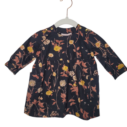 Festliches Blumenkleid mit langen Ärmeln - Gr.62